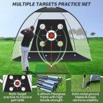 Golf Practice Net with Mat for Home Training