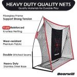 Bearwill 10x7ft Golf Practice Net & Mat Set