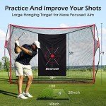Bearwill 10x7ft Golf Practice Net & Mat Set