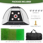 Golf Practice Net with Mat for Home Training
