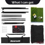 Bearwill 10x7ft Golf Practice Net & Mat Set