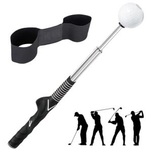 Golf Swing Trainer Set with Click Stick and Band