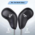Classic Black Leather Iron Headcovers Set of 10