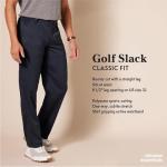 Men's Classic-Fit Stretch Golf Pants - Black 36W 32L
