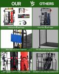 3-Bag Golf Storage Organizer for Garage