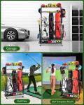 3-Bag Golf Storage Organizer for Garage
