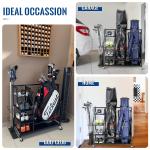 Golf Garage Organizer Bag Stand and Equipment Rack