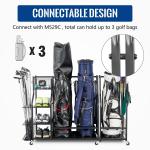 Golf Garage Organizer Bag Stand and Equipment Rack