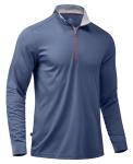 Men's Lightweight Quarter Zip Golf Pullover - Deep Blue