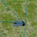 Golf Practice Plate with Alignment Stick Holder