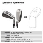 Black Hybrid Iron Head Covers with Large Gold No