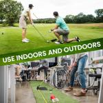 Golf Practice Plate with Alignment Stick Holder