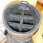 Classic Black Tan Leather Golf Bag – Made in USA