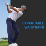 PGA TOUR Men's Expandable Waist Golf Pants, Asphalt