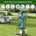Golf Bag Garage Storage Rack, Organizer for Single Golf Bag and Equipment Acc...
