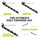 Stance Caddy Golf Stance and Alignment Training Aid – Setup Left & Right Handed - Proper Ball Position & Foot Placement Golf Aids/Tool – Pro Perfect Wedge to Driver – Portable Alignment Stick Mat