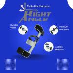 The Right Angle – Golf Swing Trainer Aid for Backswing & Arm Position – Right Arm Elbow Brace to Improve Swing Plane, Tempo, Power & Accuracy – Golf Training Aid for Men & Women