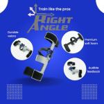 The Right Angle – Golf Swing Trainer Aid for Backswing & Arm Position – Right Arm Elbow Brace to Improve Swing Plane, Tempo, Power & Accuracy – Golf Training Aid for Men & Women