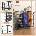 Golf Bag Storage, Big Capacity Golf Bag Organizer for Golf Bag and Equipment ...