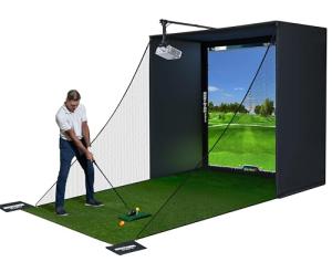 Gabbia Golf Simulator with Impact Net and Poles