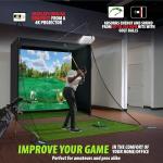 Gabbia Golf Simulator with Impact Net and Poles