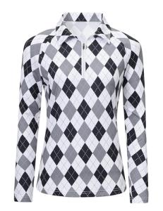 MoFiz Women's Long Sleeve Golf Polo Shirt