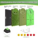 Portable Golf Hitting Mat with Multi-Surface Design