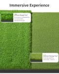 Dual-Turf Golf Hitting Mat with Ball Tray