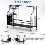 3-Bag Golf Organizer for Clubs and Gear