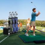 3-Bag Golf Organizer for Clubs and Gear