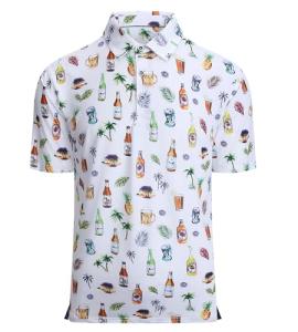 Alex Vando Men's Moisture-Wicking Hawaiian Golf Shirt