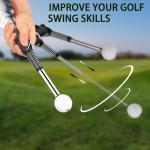 Retractable Golf Swing Trainer and Grip Aid