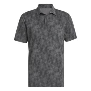adidas Golf Ultimate365 Textured Print Polo - Black/Grey