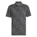 adidas Golf Ultimate365 Textured Print Polo - Black/Grey