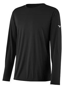 Mizuno Men's NXT Black Long Sleeve Tee, Small