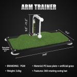 PGM Adjustable Golf Swing Trainer with Practice Mat