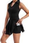 Women's Athletic Polo Golf Dress with Shorts