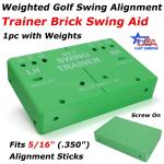 Weighted Golf Swing Trainer with Alignment Rods