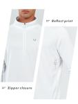 NORTHYARD Men’s Quarter Zip Athletic Pullover - White