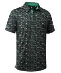 Men's Short Sleeve Golf Polo, Moisture-Wicking, Dark Green