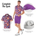 Royal & Awesome Men's Purple Golf Chino Shorts