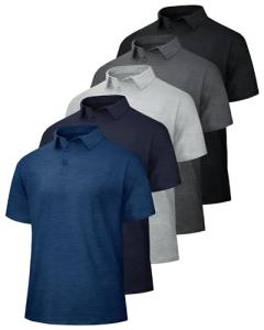 Men's Short Sleeve Golf Polos - Moisture Wicking