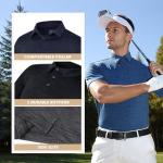 Men's Short Sleeve Golf Polos - Moisture Wicking