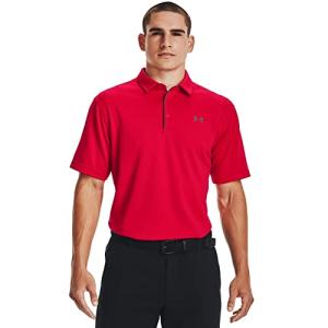 Under Armour Men's Tech Golf Polo - Red/Graphite