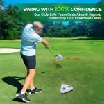 Golf Swing Training Aid: Alignment Discs & Rods