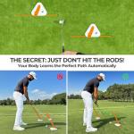 Golf Swing Training Aid: Alignment Discs & Rods