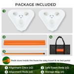 Golf Swing Training Aid: Alignment Discs & Rods