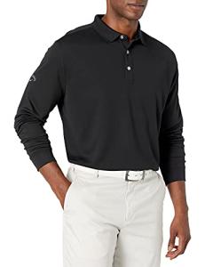 Callaway Men’s Black Long Sleeve Golf Polo