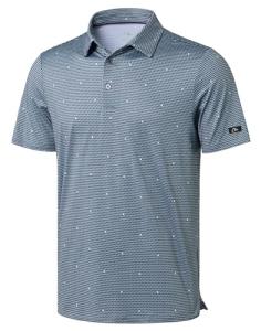 Men's Dry Fit Golf Polo Shirt - Gray Flag