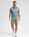 Men's Dry Fit Golf Polo Shirt - Gray Flag
